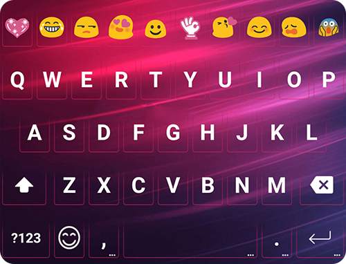 Color 9 Emoji Keyboard Theme screenshot 6