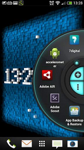 Blue Tech - Wheel Launcher Theme screenshot 1