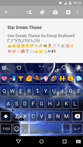Star Dream Emoji Keyboard Skin screenshot 2