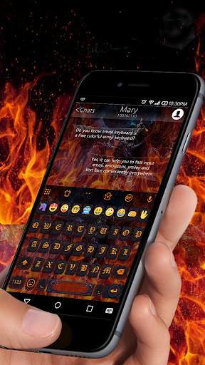 Forest Fire Emoji Keyboard Wallpaper screenshot 1