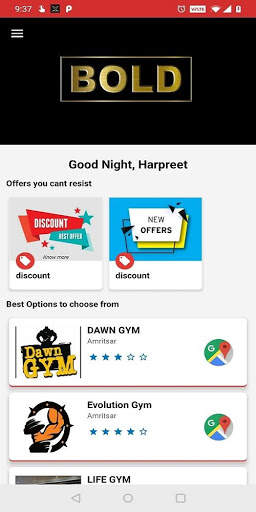 BOLD GYMS screenshot 1