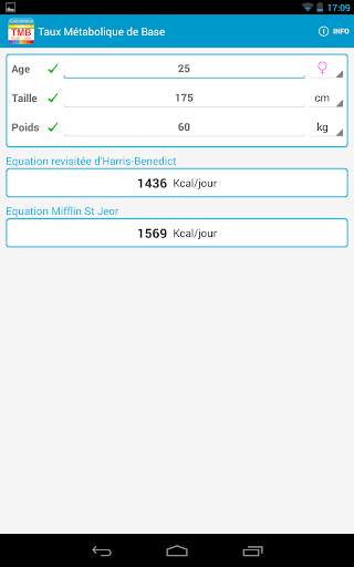 Taux métabolique de base (TMB) screenshot 3