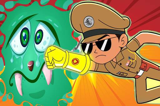 little singham game, Singham wala game : Virus war screenshot 5
