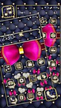 Luxury Pink Gold Bow Gravity Theme screenshot 3