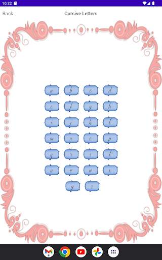Cursive Letters Alphabets screenshot 8