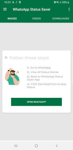 WhatsApp status saver: Dark mode - Free download screenshot 1