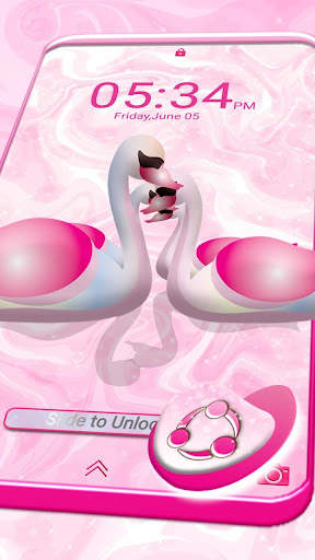 Swan Pink Love Launcher Theme screenshot 3