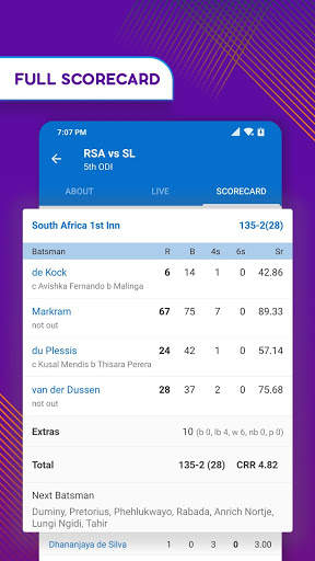 AD FREE Live Score and Schedule by TAB Cricket screenshot 4