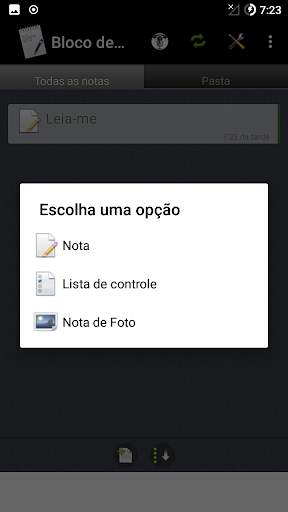 Bloco de notas screenshot 2