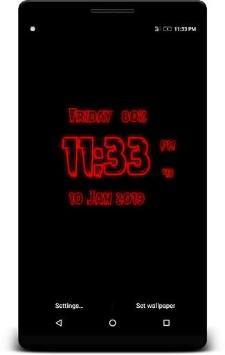 Tattoo Digital Clock Live Wallpaper screenshot 3