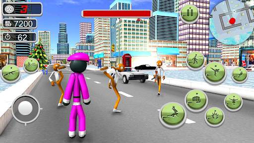 Santa Stickman Rope Hero Game screenshot 3