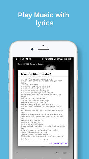 Play music with lyrics 2 تصوير الشاشة