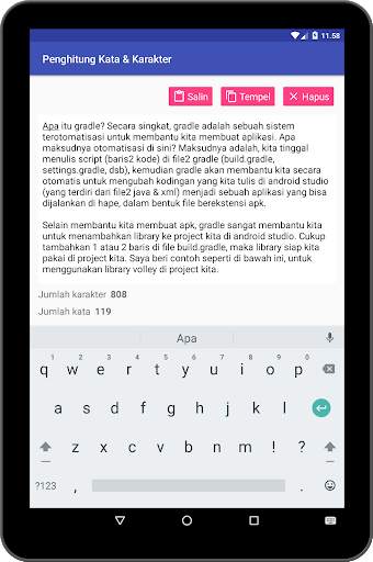 Aplikasi Penghitung Kata  & Karakter screenshot 4