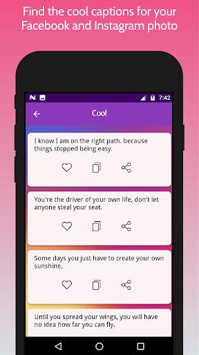 Captions for Instagram screenshot 2