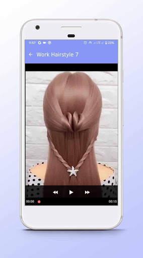 Work Hairstyle - Video Step By Step Offline screenshot 8