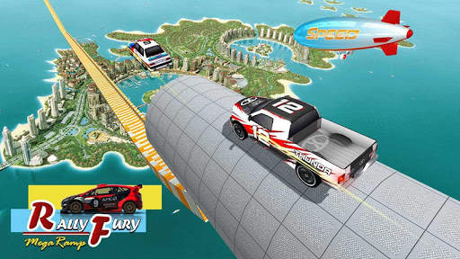 Mega Ramp Rally Fury Car Racing Stunts Tricky Test screenshot 4