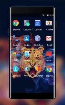 Theme for Lava Iris 503: Fire Tiger Wallpaper screenshot 2