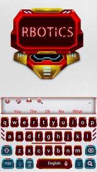 3D Red Technology Robotics Keyboard Theme screenshot 1