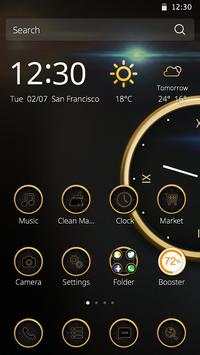 Luxury Clock CM Launcher Theme screenshot 1
