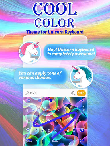Cool Color Keyboard Theme for Girls screenshot 1