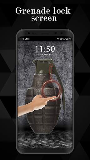 Hand Grenade Lock Screen 2018 2 تصوير الشاشة