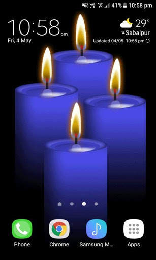 Blue Candles Live Wallpaper screenshot 2