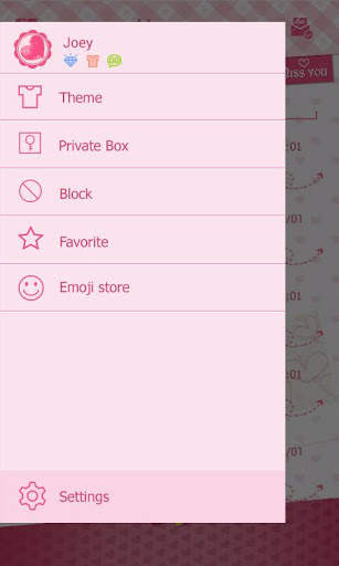 (FREE) GO SMS LOVE YOU THEME screenshot 5