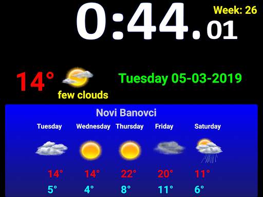 Digital clock weather station screenshot 10