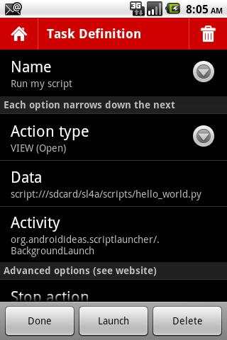 SL4A Script Launcher screenshot 4
