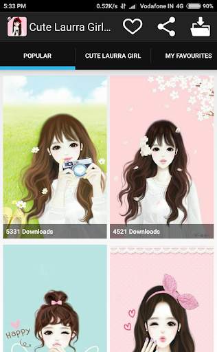 Cute Laurra Girl Wallpaper 1 تصوير الشاشة