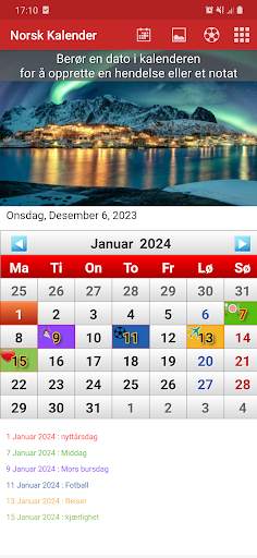 Norsk Kalender 2024 screenshot 1