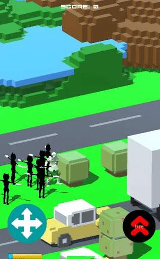 Steel Craft Man vs Tpose Cartoon Cat at Bus City screenshot 2
