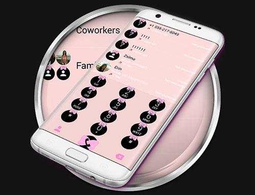 Dialer Ribbon Pink Pastel Theme screenshot 7