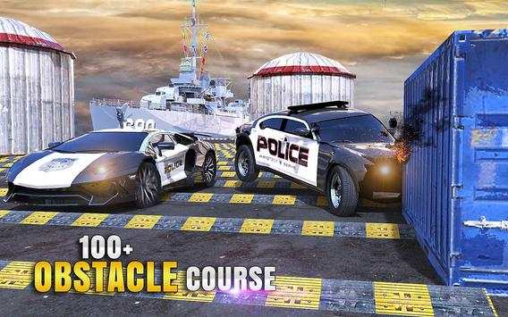 US Police Car Crash Engine Beam: 100  Speed Bumps screenshot 8