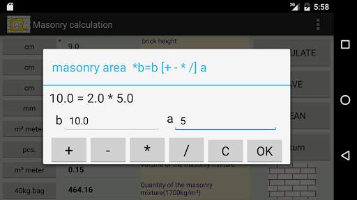 CONSTRUCTION calculator screenshot 6