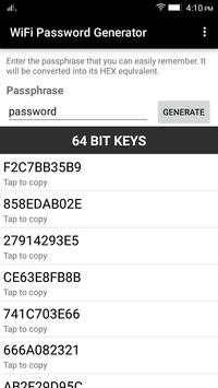 Wifi Password Generator - WEP Keys for router screenshot 1