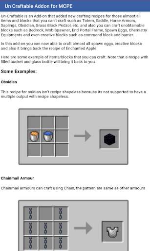 Un-Craftable Add-on for Minecraft PE screenshot 1