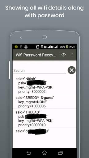Wifi password recovery screenshot 1