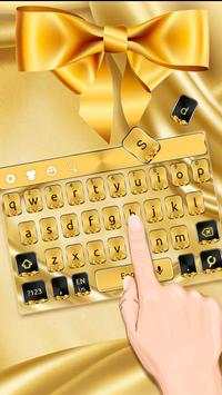 Silk Golden Bow Keyboard Theme screenshot 2