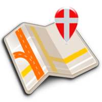 Map of Denmark offline logo