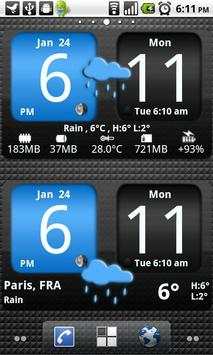 FlipClock AhMan BLUE 4x2 скриншот 1