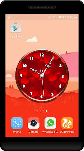 Red Clock Live Wallpaper screenshot 1