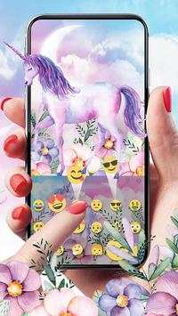 Watercolour Unicorn Keyboard screenshot 3