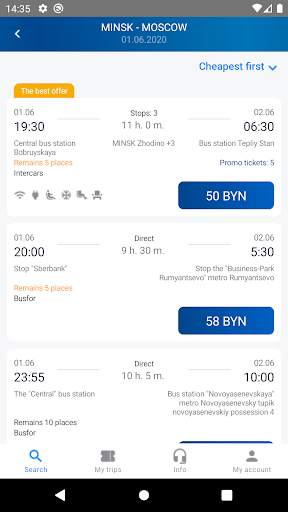 Intercars - bus tickets screenshot 3