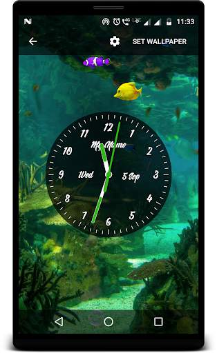 Aquarium Clock Live Wallpaper screenshot 5