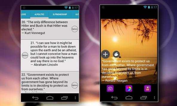 Quotes and Status on Pic screenshot 2