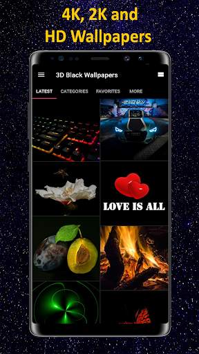 Black Wallpaper 4K Amoled 3D 1 تصوير الشاشة