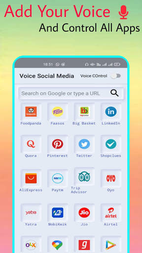 Voice Control Social Media And Social Network App screenshot 5