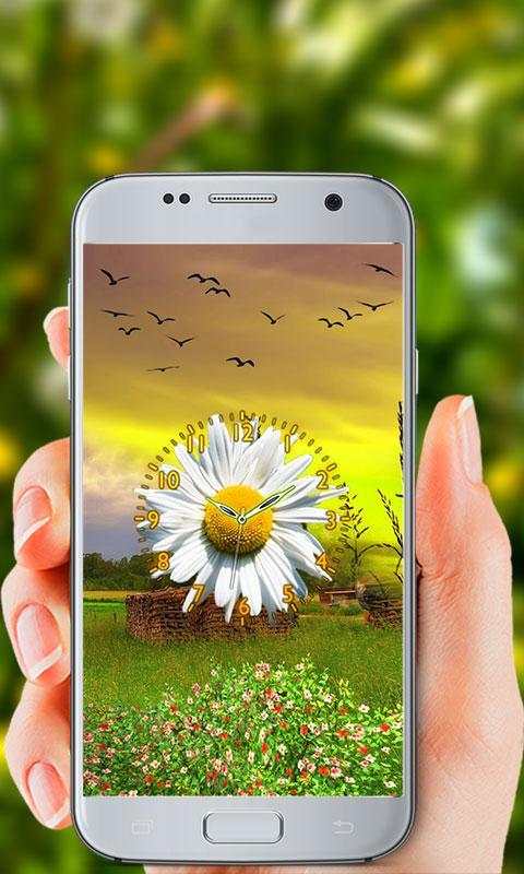 Flower Clock Live Wallpaper screenshot 1