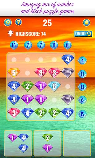 Jewels #2  - Number puzzle game *Gold Edition screenshot 2